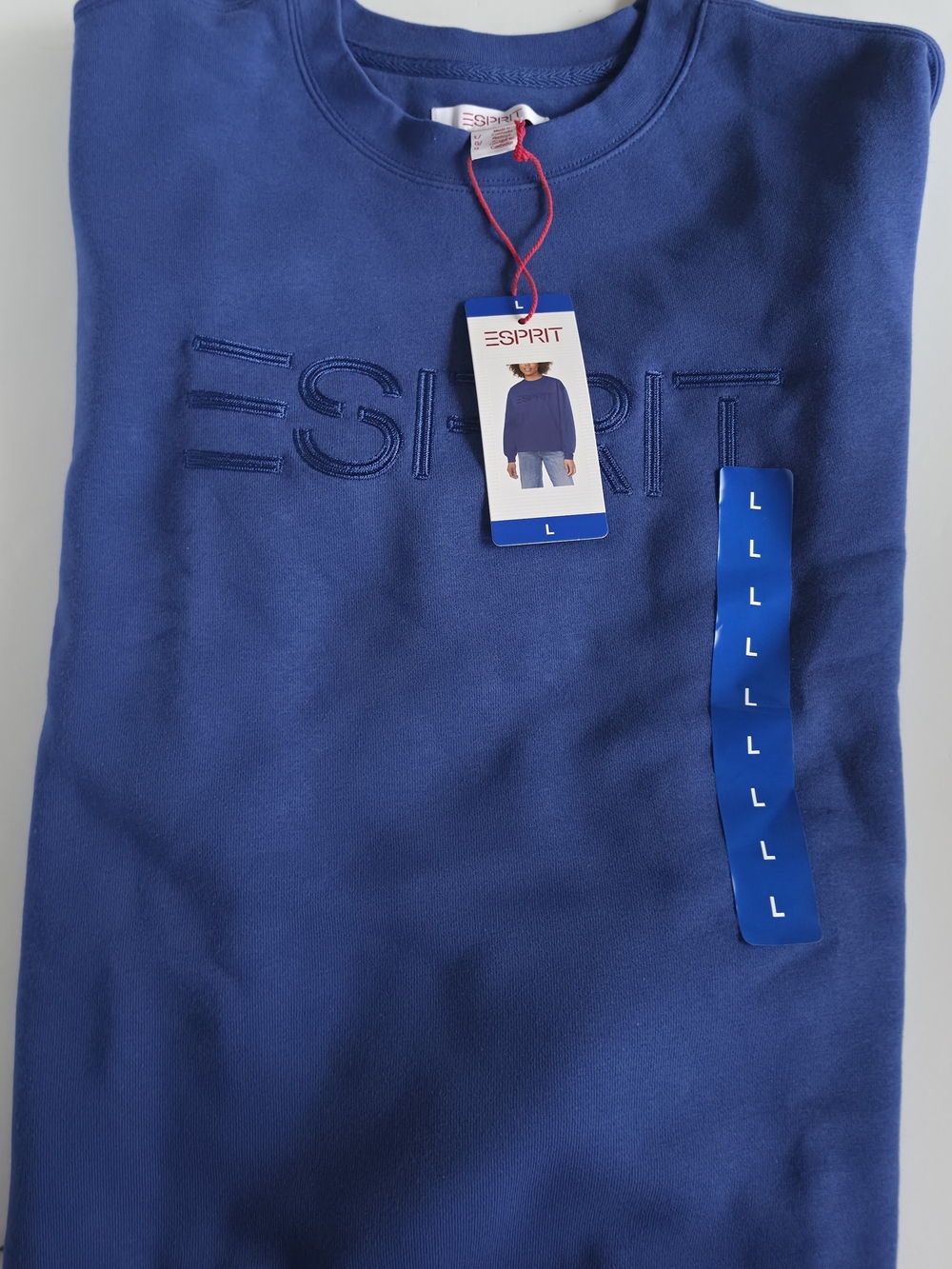 Esprit Royal Blue Embroidered Logo Sweatshirt LARGE multi Size S-XXL
